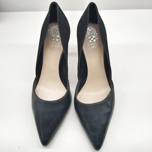 👠Vince Camuto Leather & Suede Black Shoes Size 8M